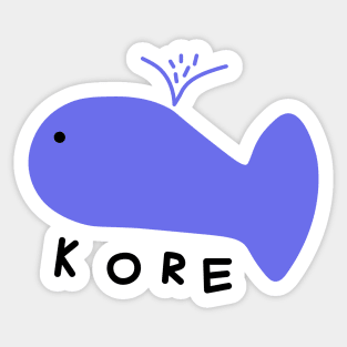 Jin Kore Whale Sticker